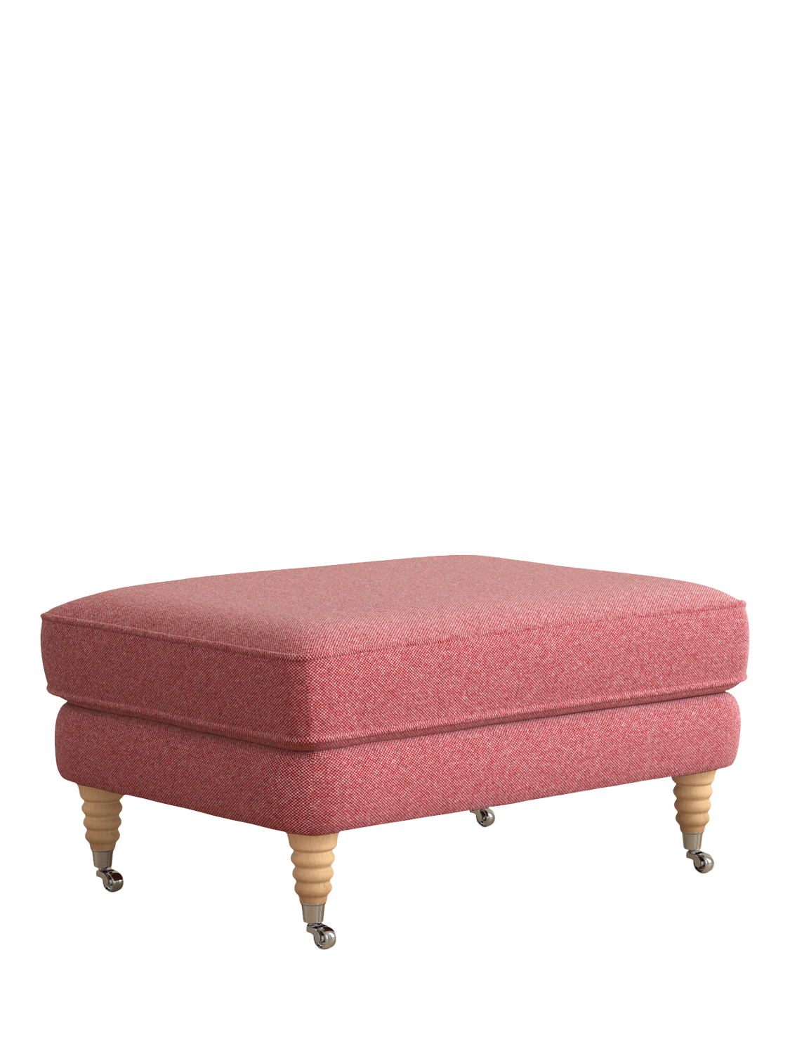 Lynden Range, Laura Ashley Lynden Footstool, Oak Leg, Anneliese Rosewood Red