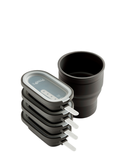 Lékué Mini Ice Cream & Chocolate Topping Moulds, Set of 4, Brown