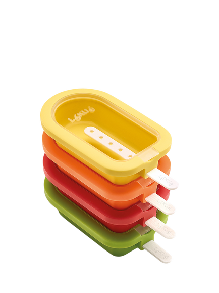 Lékué Classic Stackable Popsicle Ice Lolly Moulds, Set of 4, Multi
