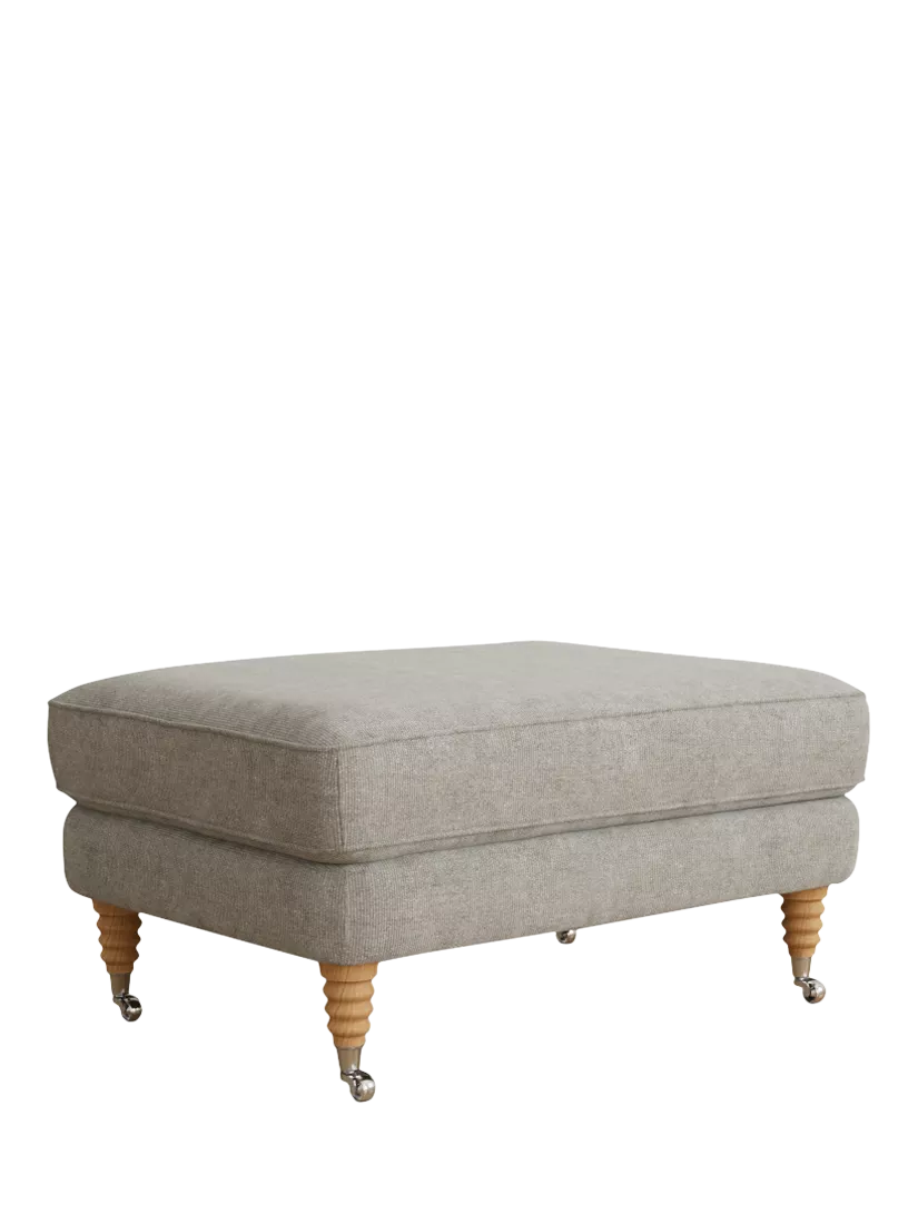 Laura Ashley Lynden Footstool, Oak Leg