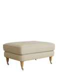 Laura Ashley Lynden Footstool, Oak Leg