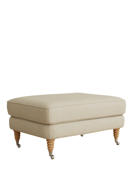 Laura Ashley Lynden Footstool, Oak Leg, Wooton Natural
