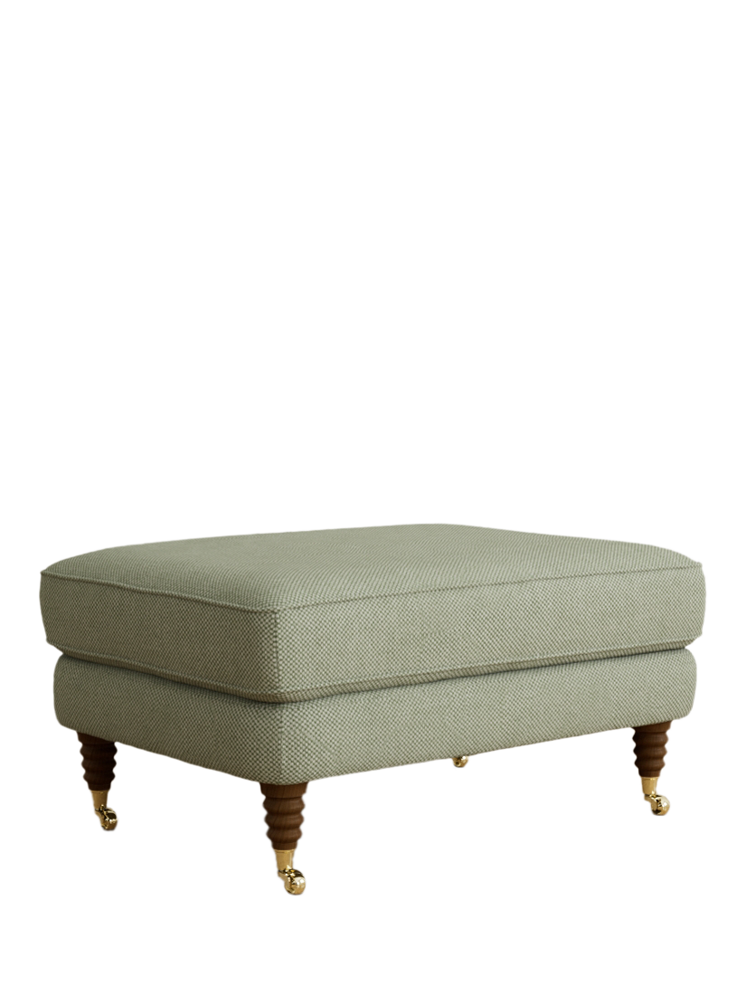 Lynden Range, Laura Ashley Lynden Footstool, Teak Leg, Anneliese Sage