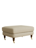 Laura Ashley Lynden Footstool, Teak Leg