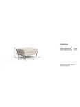 Laura Ashley Lynden Footstool, Teak Leg