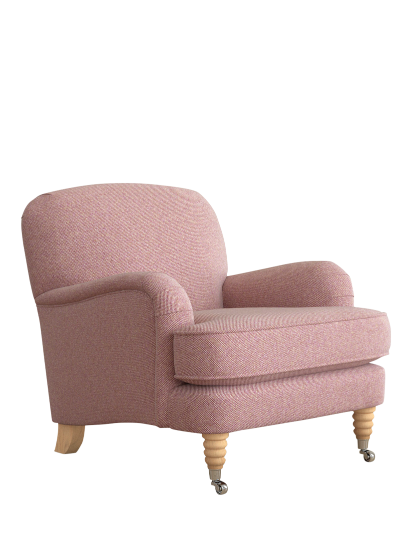 Lynden Range, Laura Ashley Lynden Armchair, Oak Leg, Anneliese Grape Purple