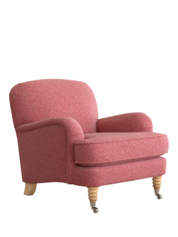 Laura Ashley Lynden Armchair, Oak Leg, Anneliese Rosewood Red