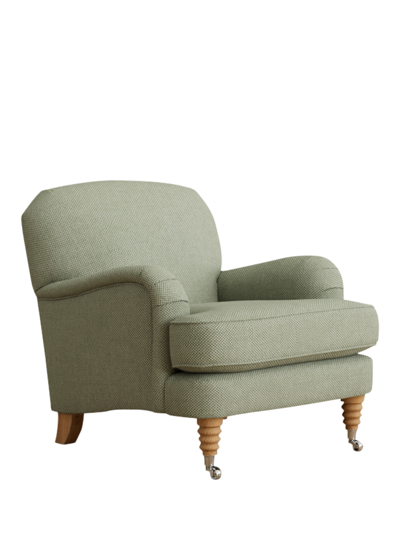 Lynden Range, Laura Ashley Lynden Armchair, Oak Leg, Anneliese Sage
