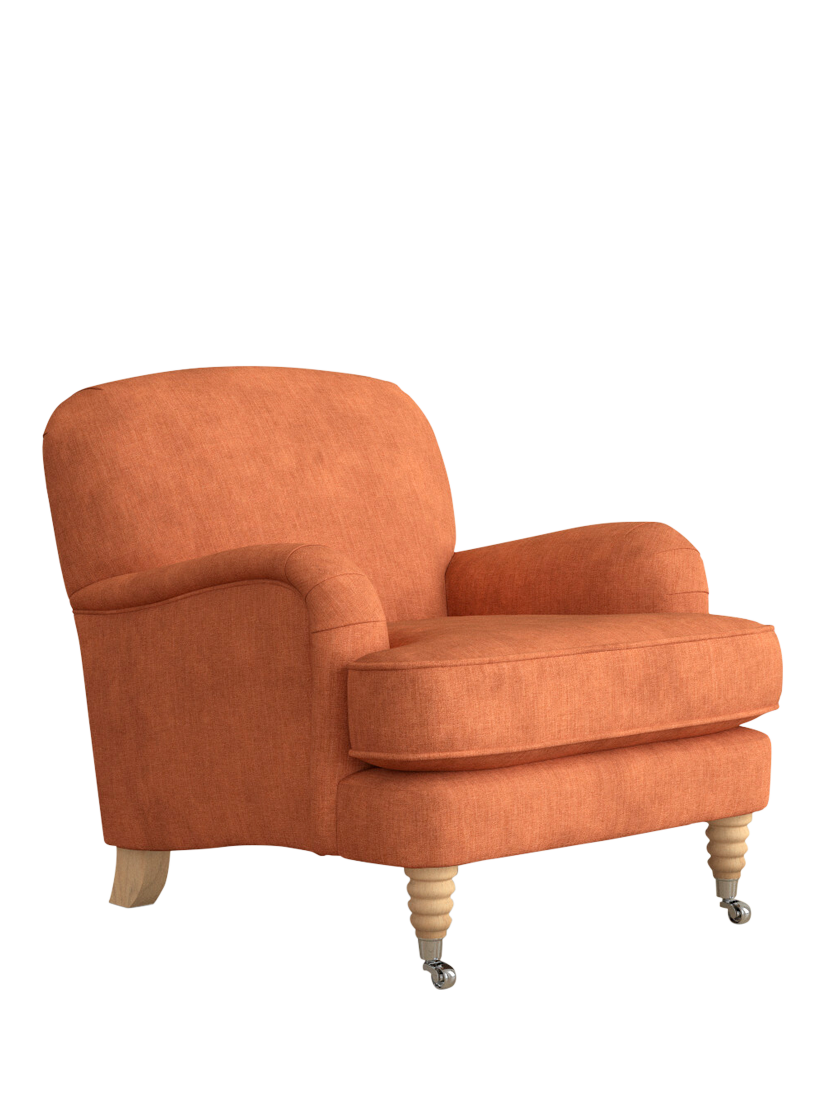 Lynden Range, Laura Ashley Lynden Armchair, Oak Leg, Bainton Terracotta