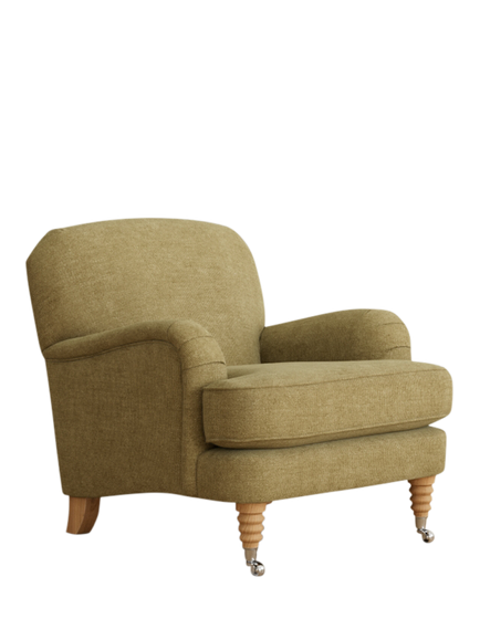 Laura Ashley Lynden Armchair, Oak Leg, Orla Gold