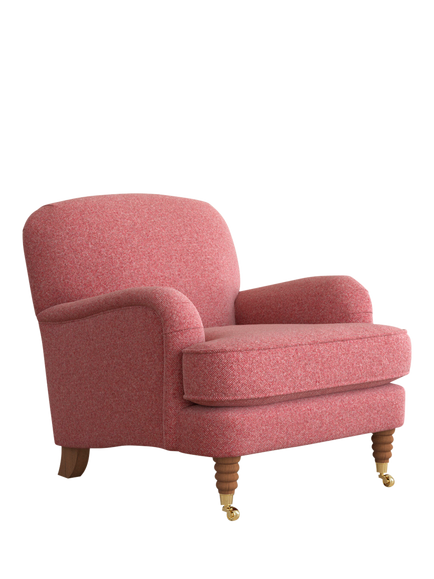 Laura Ashley Lynden Armchair, Teak Leg, Anneliese Rosewood Red
