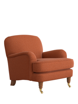 Laura Ashley Lynden Armchair, Teak Leg, Harley Terracotta Orange