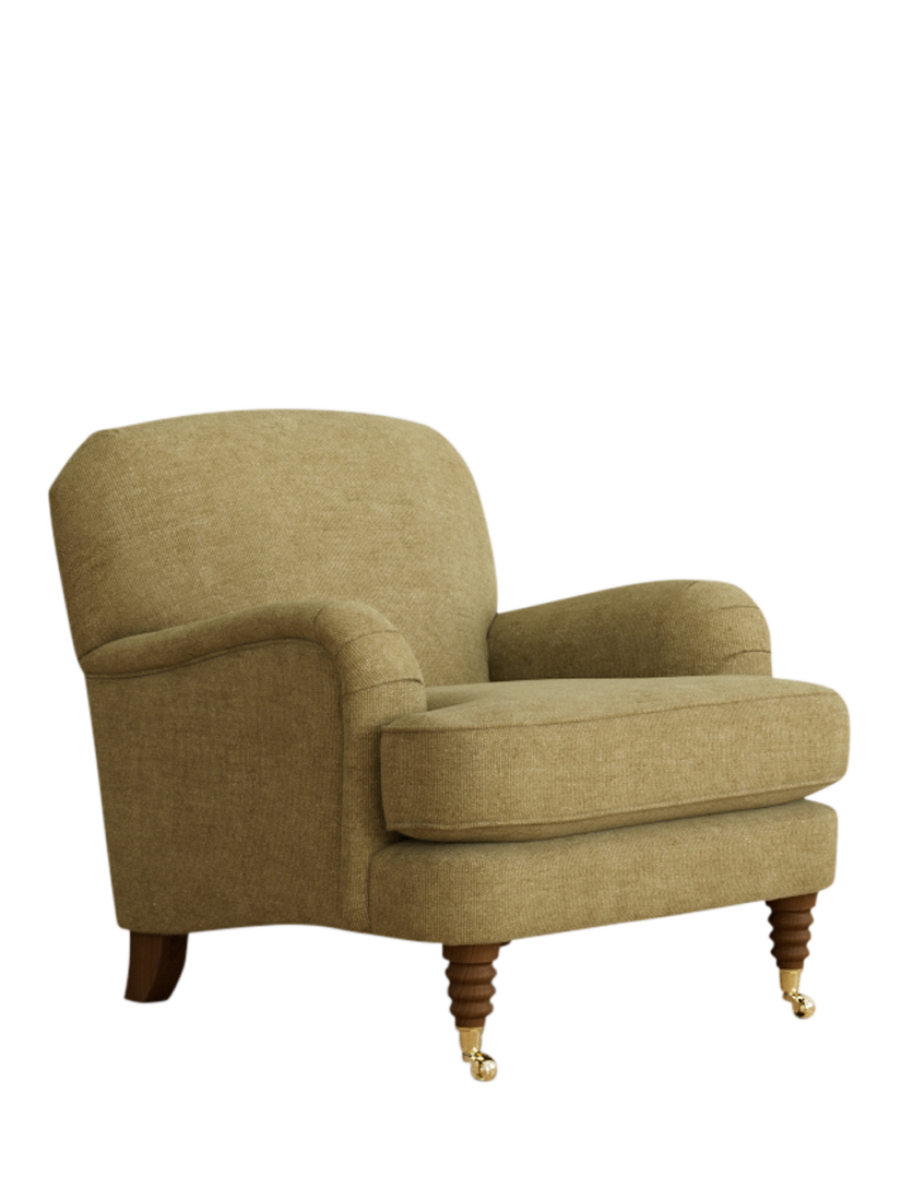Lynden Range, Laura Ashley Lynden Armchair, Teak Leg, Orla Gold