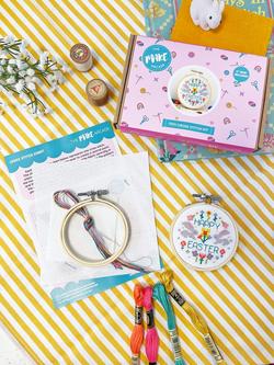 The Make Arcade Mini Happy Easter Cross Stitch Kit - view 2, Multi