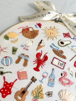 MakeBox & Co 30 Days of Summer Embroidery Kit - view 2, Multi