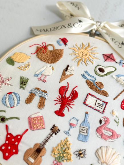 MakeBox & Co 30 Days of Summer Embroidery Kit - view 2, Multi