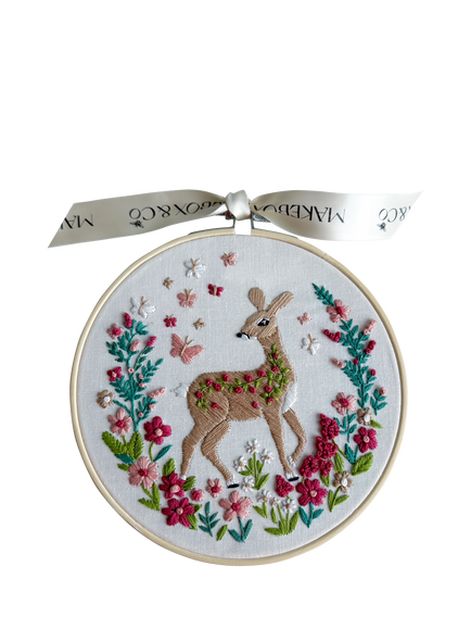 MakeBox & Co Frolicking Fawn Embroidery Kit, Multi