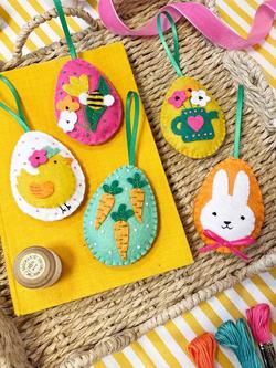 The Make Arcade Felt Easter Egg Decoration, Multi