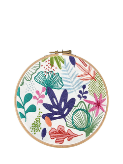 Oh Sew Bootiful Abstract Florals Embroidery Kit, Multi