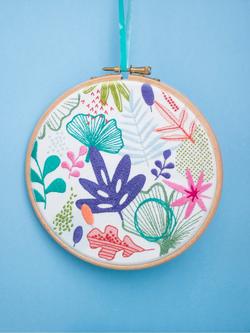 Oh Sew Bootiful Abstract Florals Embroidery Kit - view 2, Multi