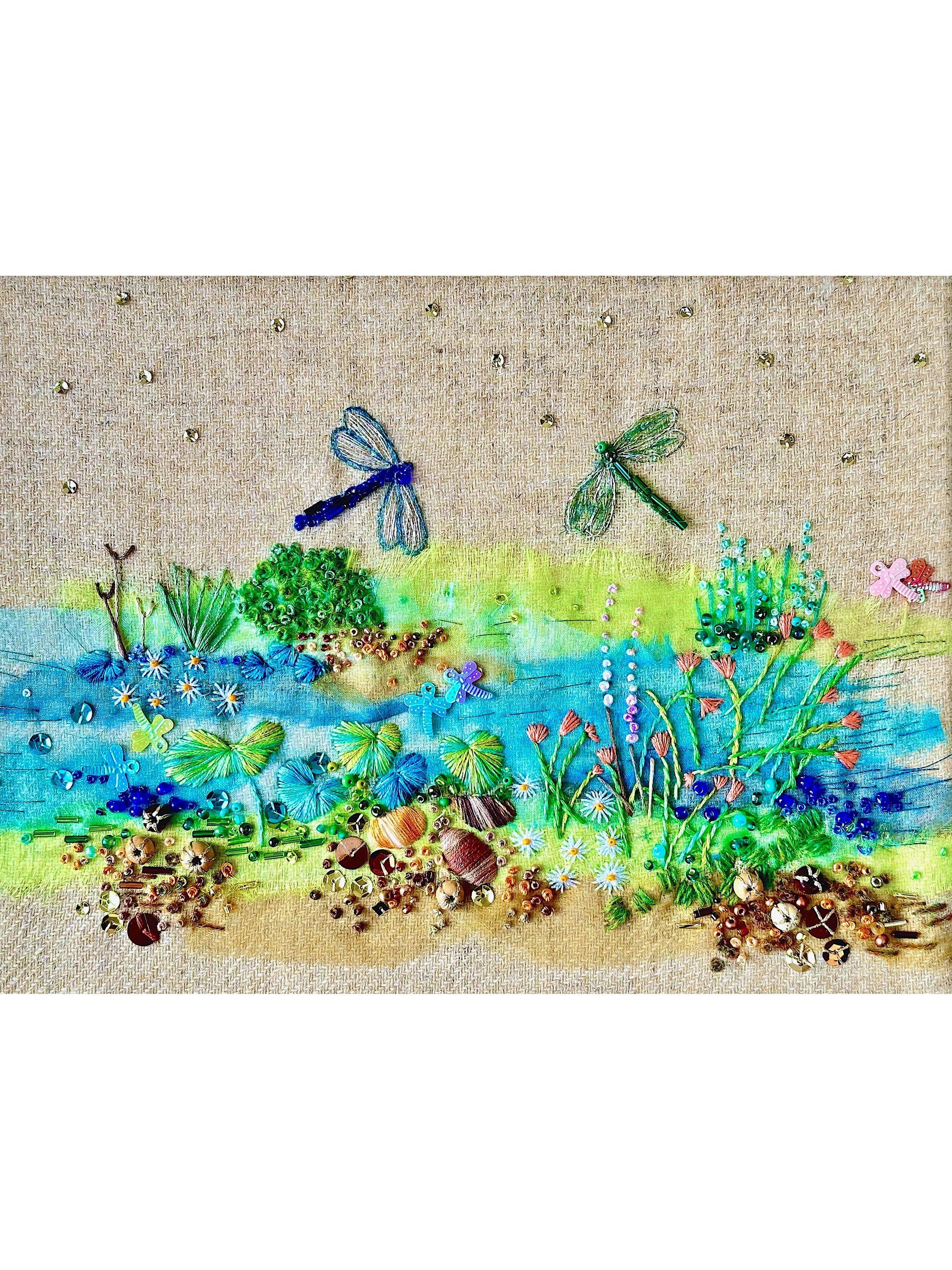 Rowandean Dancing Damselflies Embroidery Kit