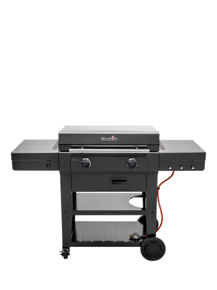 Char-Broil Versa-Tile 2-Burner Gas BBQ with Griddle & Pizza Oven, Black