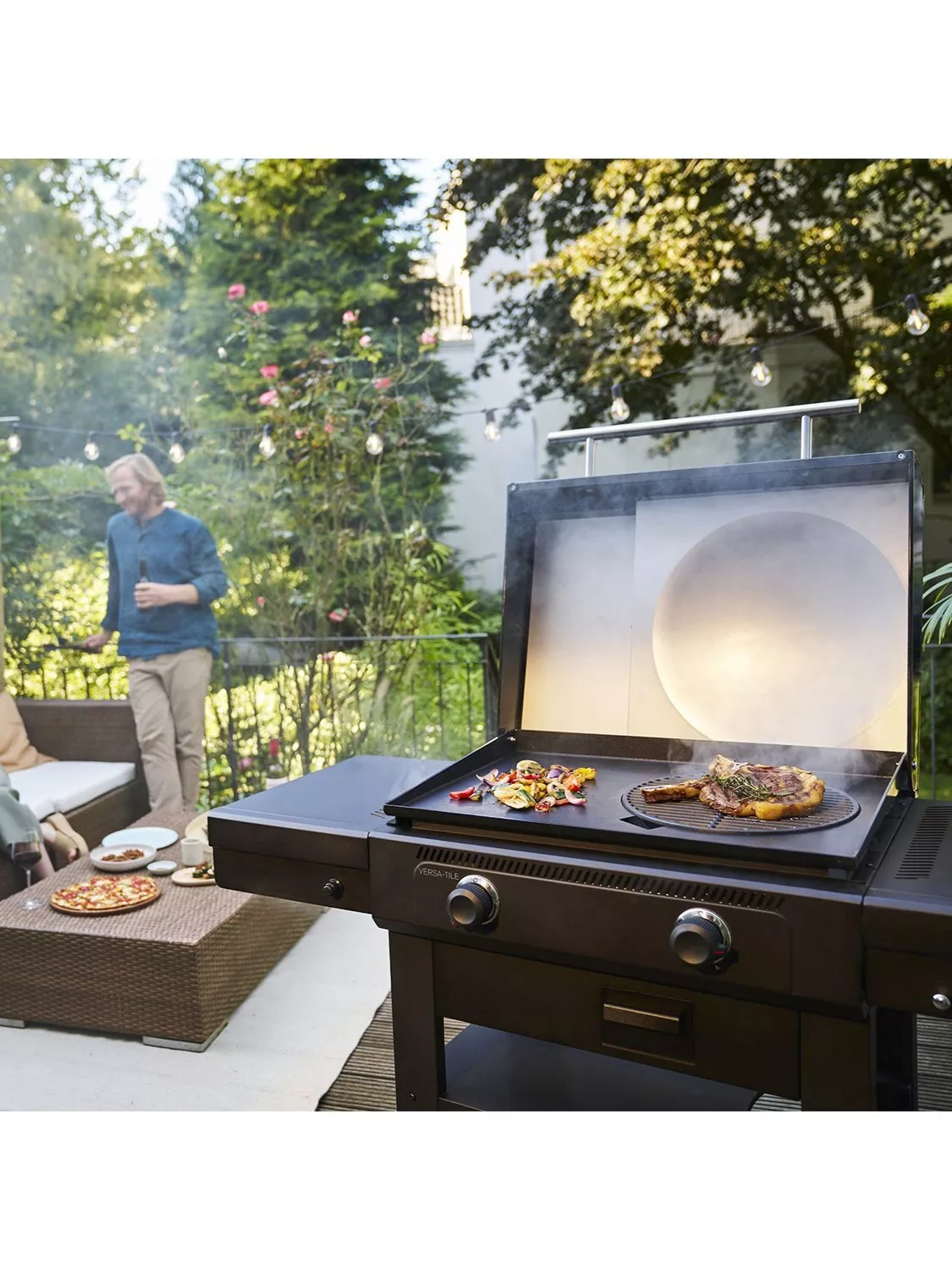 Barbecue in a garden
