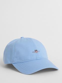 GANT Shield Organic Cotton Cap, Light Blue, Capri Blue