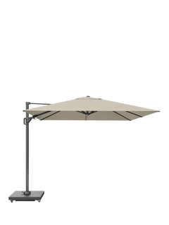 Pacific Challenger T2 Square Free-Arm Tilt Parasol & Wheeled Base with Cover, 3m, Champagne