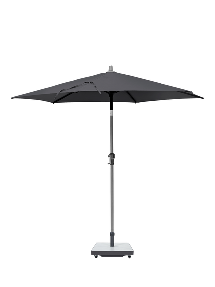 Pacific Riva Centre Pole Round Parasol & Base with Cover, 2.5m, Anthracite Grey