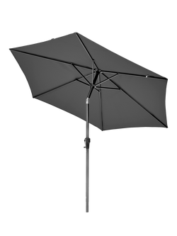 Pacific Riva Centre Pole Round Parasol & Base with Cover, 2.5m - view 2, Anthracite Grey