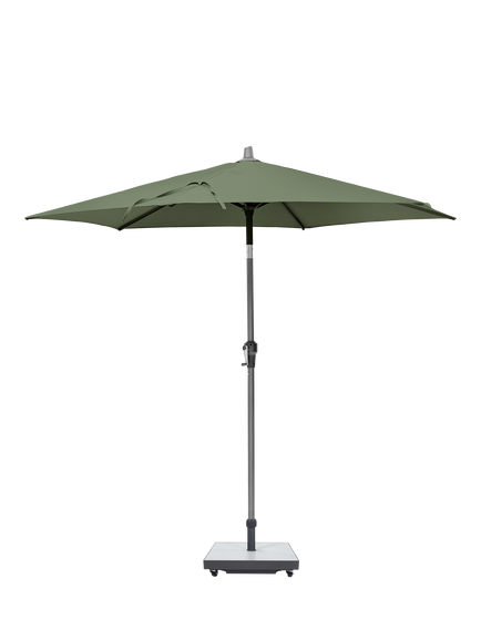 Pacific Riva Centre Pole Round Parasol & Base with Cover, 2.5m, Olive