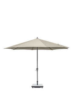 Pacific Riva Centre Pole Round Parasol & Base with Cover, 3.5m, Champagne