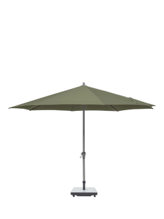 Pacific Riva Centre Pole Round Parasol & Base with Cover, 3.5m, Olive