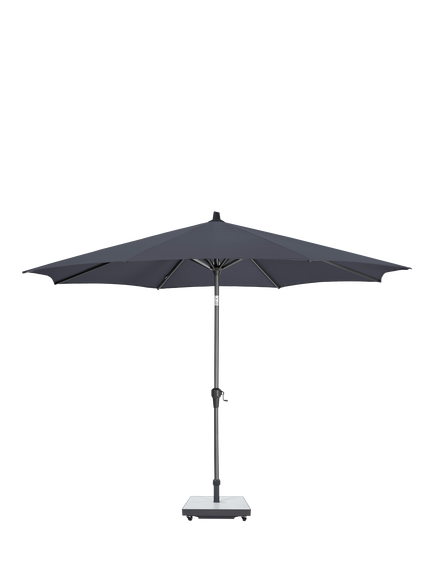Pacific Riva Centre Pole Round Parasol & Base with Cover, 3m, Anthracite Grey