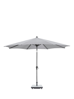 Pacific Riva Centre Pole Round Parasol & Base with Cover, 3m, Luna Grey