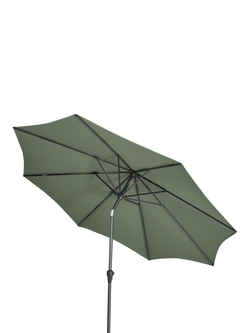 Pacific Riva Centre Pole Round Parasol & Base with Cover, 3m - view 2, Olive