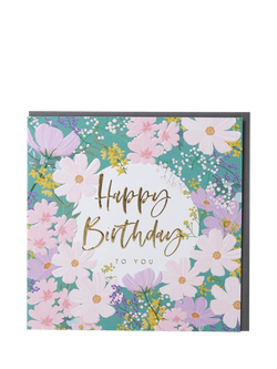 Belly Button Designs Flowers Birthday Card, 