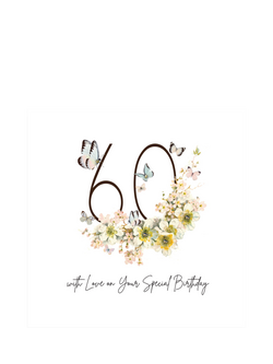 Five Dollar Shake Butterflies 60th Birthday Card, 