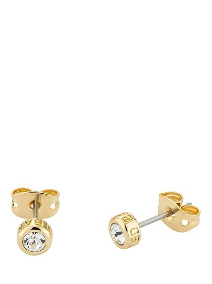 Ted Baker Sinee Mini Crystal Stud Earrings - view 2, Gold/Clear