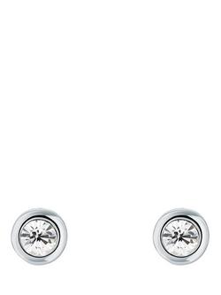 Ted Baker Sinee Mini Crystal Stud Earrings, Silver/Clear
