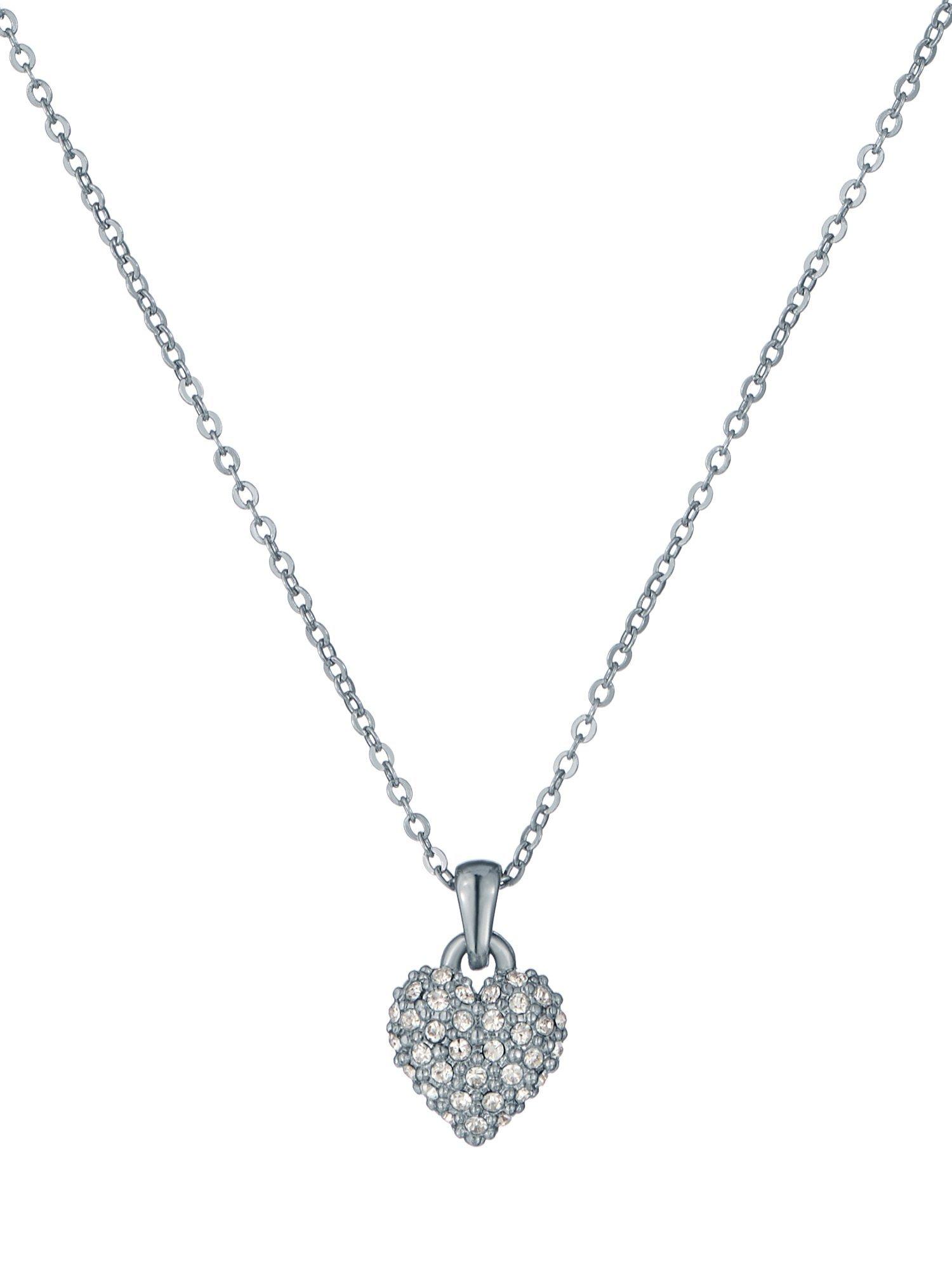 Product image 3 of 3, which shows Ted Baker Adorina Crystal Sweetheart Pendant Necklace, Silver
