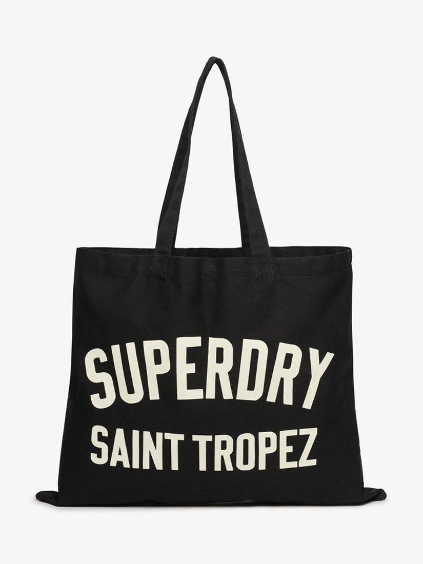 Superdry Tote Bag, Black/Off White
