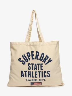 Superdry Tote Bag, Brown/Navy, Brown/Navy