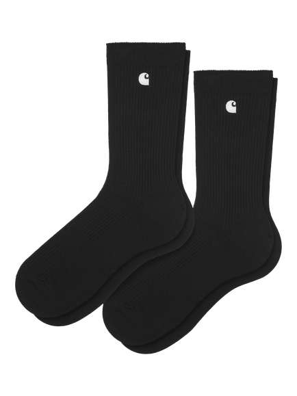 Carhartt WIP Madison Socks, Pack of 2, Black/White, Black White