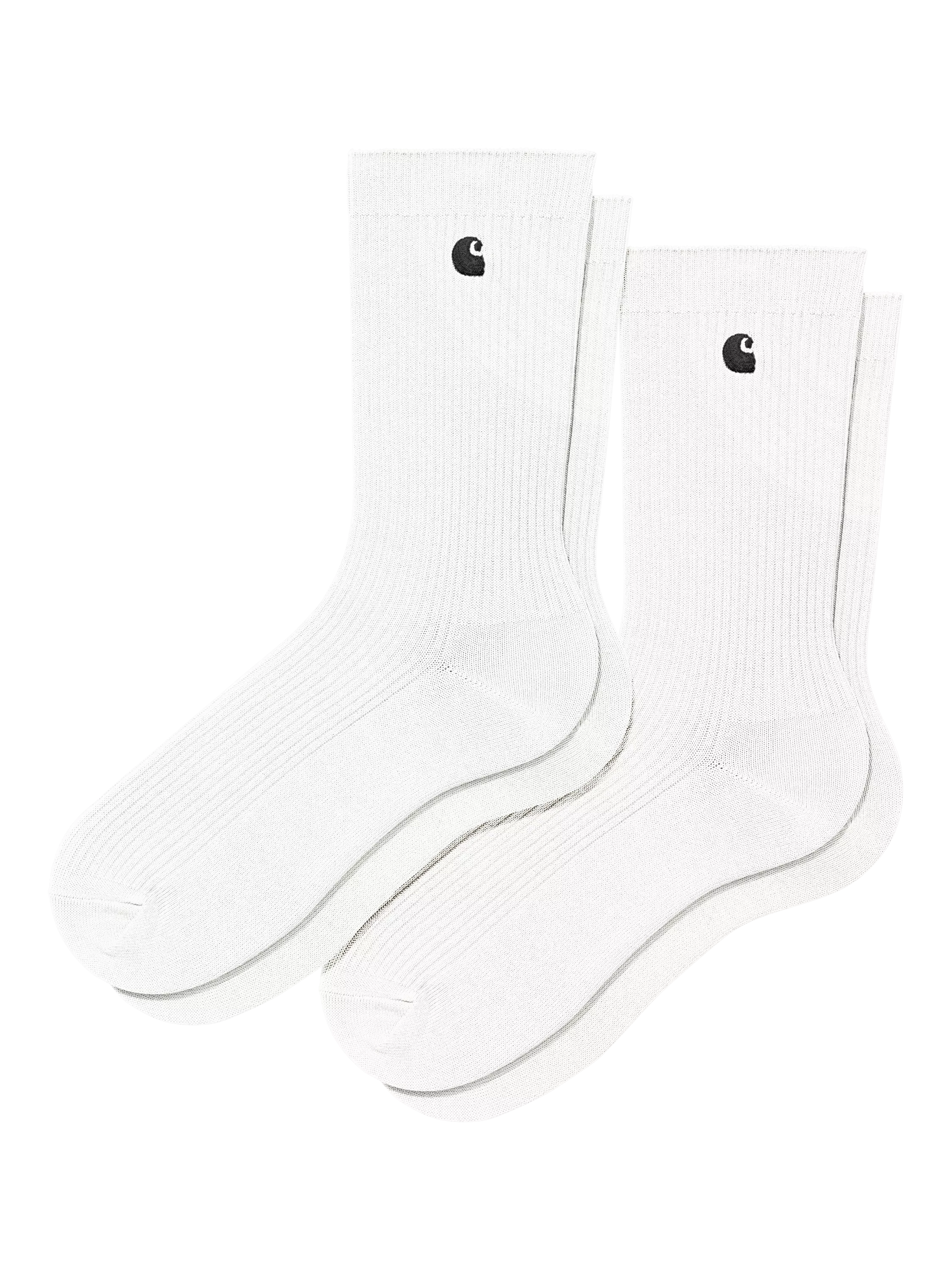 Carhartt WIP Madison Socks, Pack of 2, White/Black