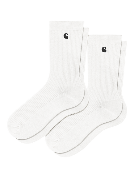 Carhartt WIP Madison Socks, Pack of 2, White/Black, White Black