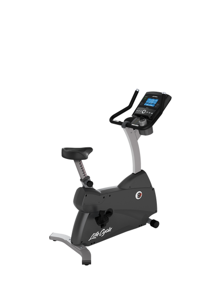 Life Fitness C3 Upright Lifecycle Exercise Bike, Black/Grey