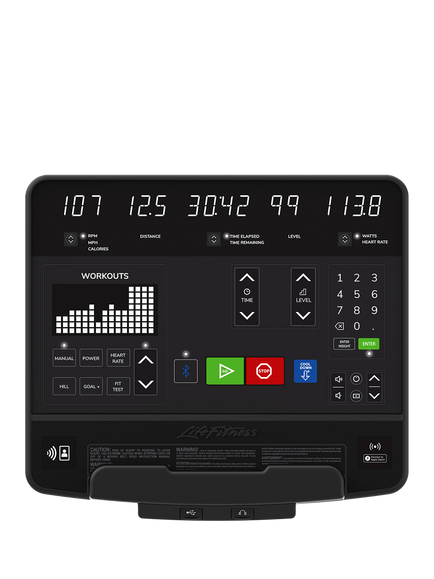 Life Fitness Club Series+ Lifecycle® Upright Bike with SL Console - view 2, Black Onyx