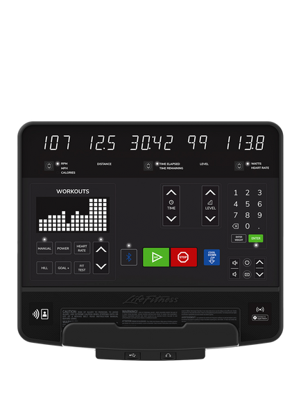 Life Fitness Club Series+ Elliptical Cross Trainer with Discover SL Console - view 2, Onyx Black
